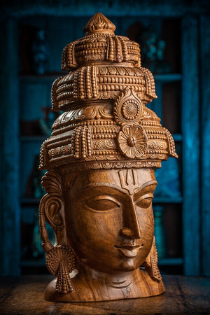 Hlava Shiva - teak