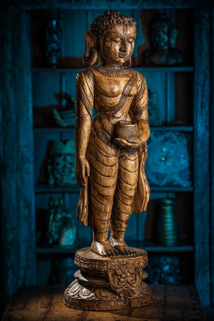 Drevený Budha - Orissa