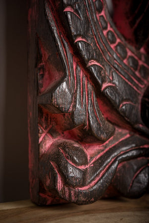 Drevený panel Budha z mangového dreva