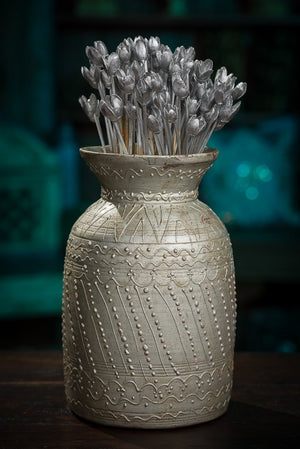 Drevená váza Saharanpur II - Vazy, misky - Indický nábytok a bytové doplnky - Colony