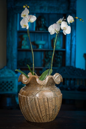 Mramorová váza Bhutan - Vazy, misky - Indický nábytok a bytové doplnky - Colony