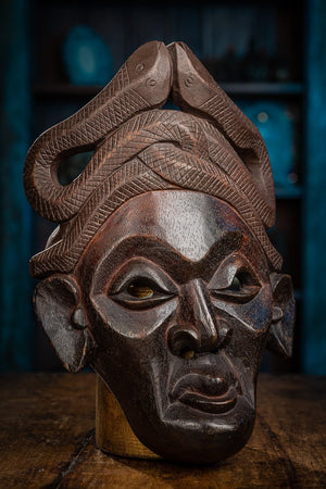 Drevená maska Nepál V